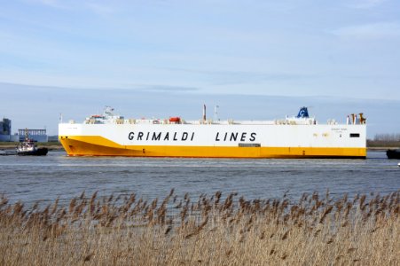 Grande Roma - IMO 9247936 - Callsign IBZI on the Schelde, Port of Antwerp, pic3