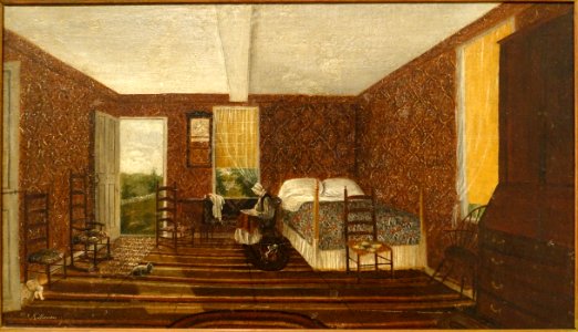 Grandmother's Bedroom by Marcia Ann Jennings Kilbourn 1827-1902, Brookfield MA, after 1863 - Concord Museum - Concord, MA - DSC05917