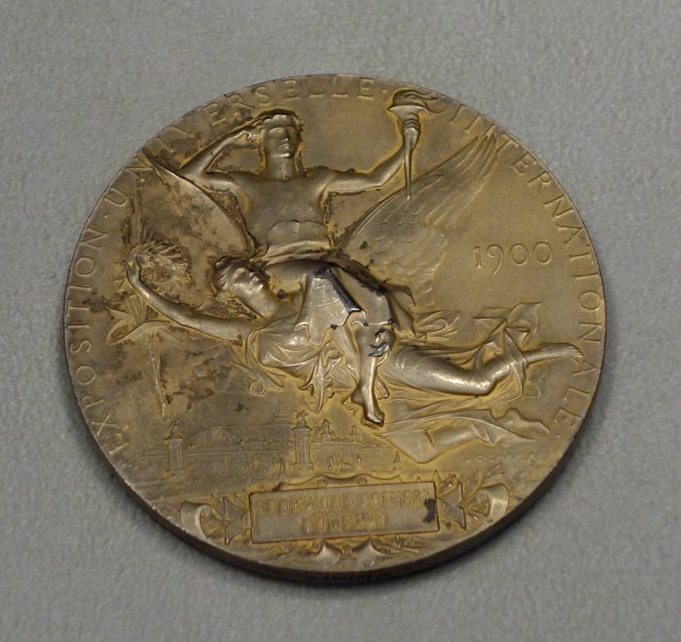 Grand Prize awarded to the Rookwood Pottery Company, Universal Exposition, 1900, Paris, France, bronze - Cincinnati Art Museum - DSC03106