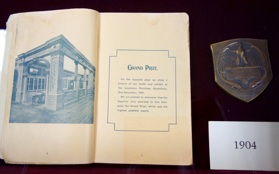 Grand Prize, Louisiana Purchase Exposition, May-December 1904, to Stanley Works - New Britain Industrial Museum - DSC09832