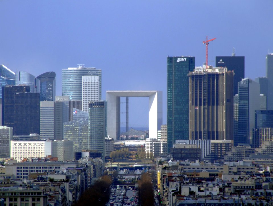 Grand Arche, (Arc de la Defence), seen from Arc de Triomphe