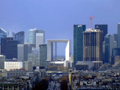 Grand Arche, (Arc de la Defence), seen from Arc de Triomphe