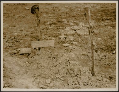 Grave of an unknown British soldier near Ginchy., Bestanddeelnr 158-2013
