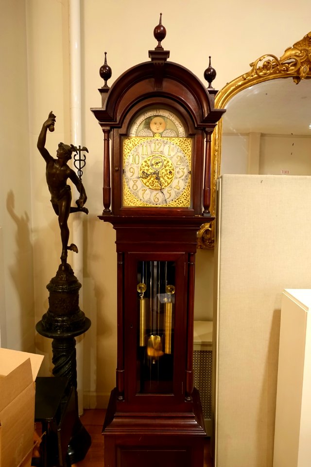 Grandfather clock, Nelson H. Brown, Boston MA, date unknown - Old Colony History Museum - Taunton, Massachusetts - DSC03695