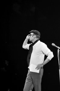 Grand Gala du Disque in RAI. Wim Sonneveld tijdens repetitie voor TV 2x, Bestanddeelnr 921-1399