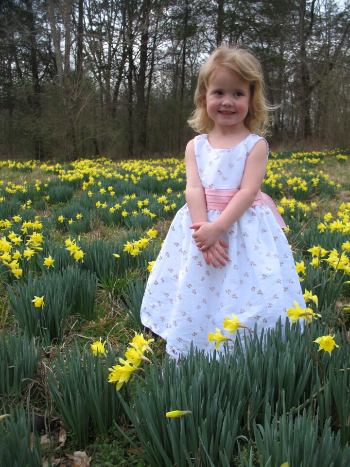 Happy child outdoors photo