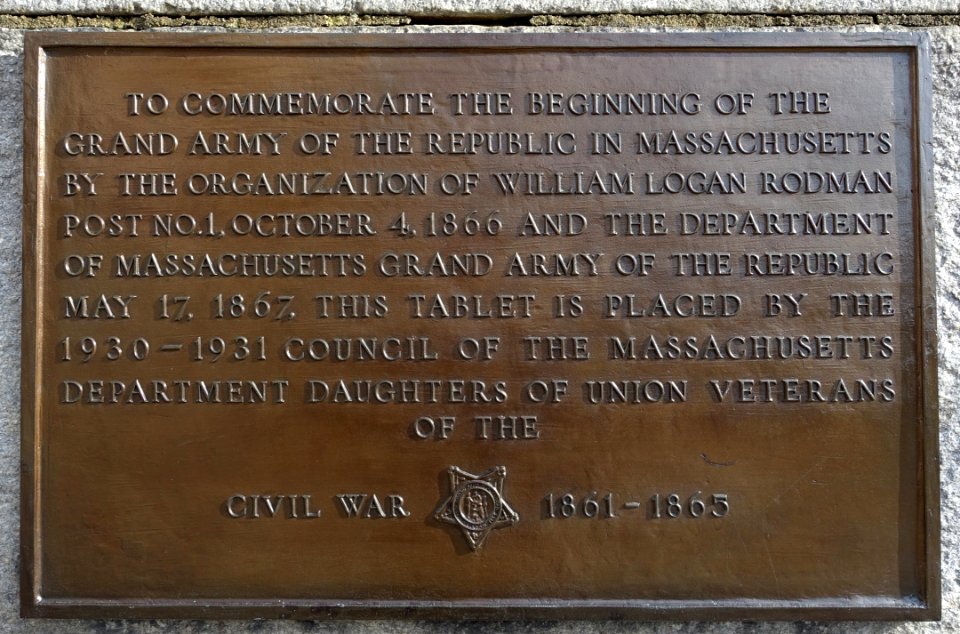 Grand Army of the Republic plaque, William Logan Rodman Post No. 1 - Boston, MA - DSC05466
