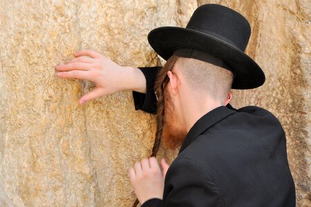 Jerusalem pray jew photo