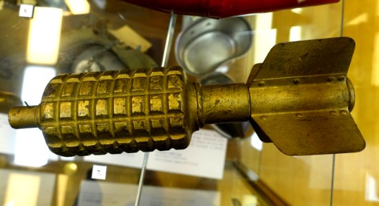 Granatenwerfer shell, Germany, World War I - Old Colony History Museum - Taunton, Massachusetts - DSC03961