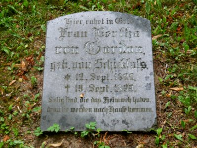 Grabstein Bertha von Gordon