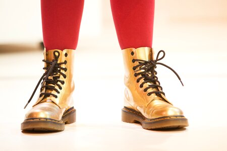 Fashion golden leather
