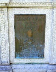 Grand Army of the Republic Park plaque - Haverhill, Massachusetts - DSC06425