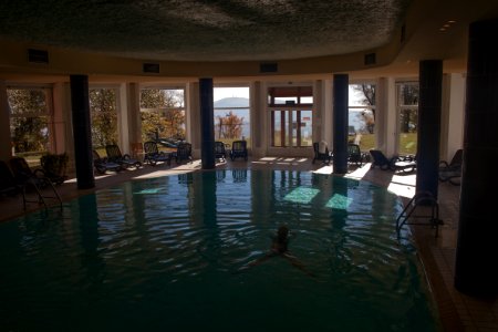 Grand Hotel Galya, swimming pool, Kékestető in the background