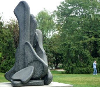 Grounds for Sculpture large structure with human to the side