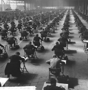 Groot examen in de Ahoyhal te Rotterdam voor aannemer, Bestanddeelnr 915-0516