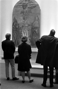 Grote belangstelling voor tentoonstelling Frescos uit Florence in Rijksmuseum , Bestanddeelnr 921-9643