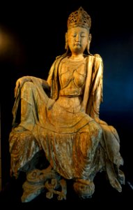 Guanyin, China, 12th to 13th century, wood with polychrome pigments - Hong Kong Museum of Art - DSC00689
