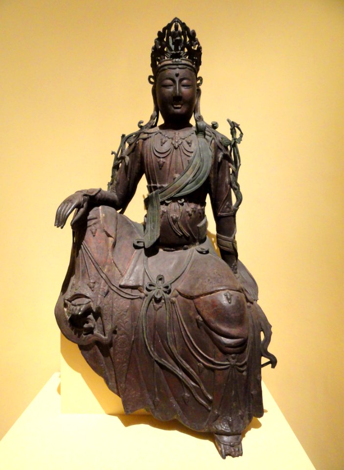 Guanyin Bodhisattva, China, c. 16th-17th century AD, iron and copper - San Diego Museum of Art - DSC06584
