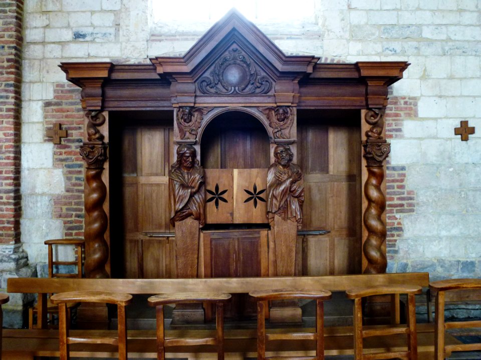 Guarbecque (Pas-de-Calais) église Saint-Nicolas PA00108296 confessional