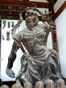 Guard at main gate - Ishiyamadera - Otsu, Shiga - DSC07358