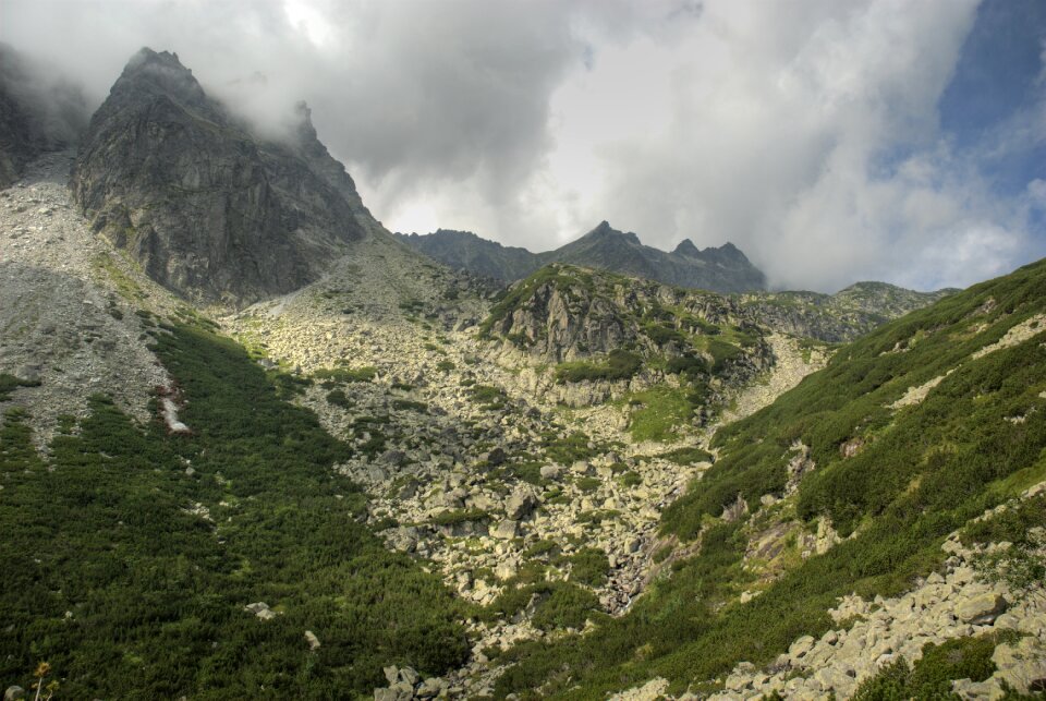 Top view mountains nature