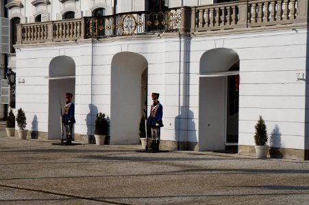 Guards at the Presidential Palace, Bratislava, Slovakia photo