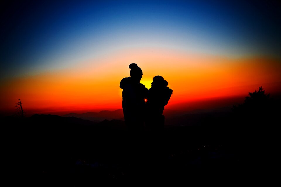 Hug night view sky