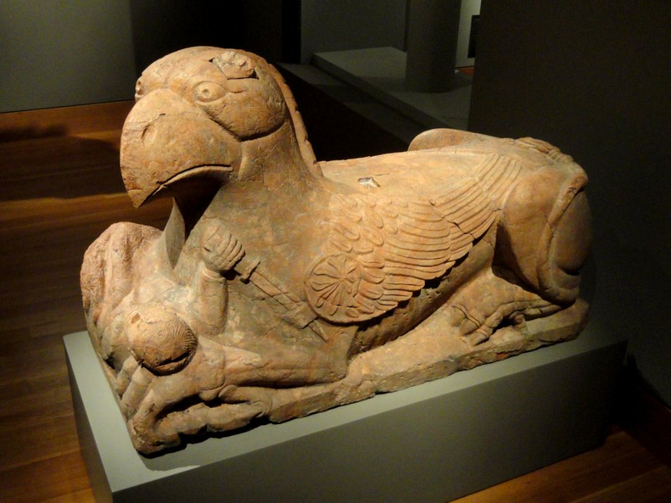 Guardian Griffin, 1150-1175 AD, Northern Italy, Emilia, pink limestone - Cleveland Museum of Art - DSC08485