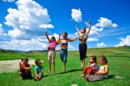 Man children playing boy