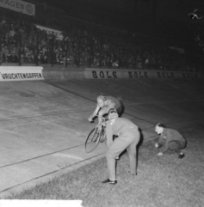 Grote prijs van Amsterdam wielrennen en Olympische Spelen de Deen Tofte in actie, Bestanddeelnr 916-5848