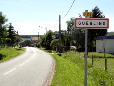 Guébling (Moselle) entrée