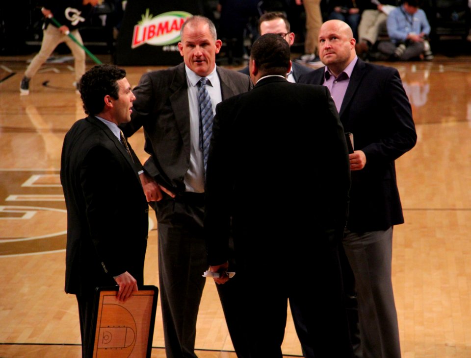 GT vs NC A&T basketball Dec 2016 - coaches meeting