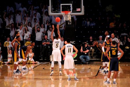 GT vs NC A&T basketball Dec 2016 - Josh Okogie free throw