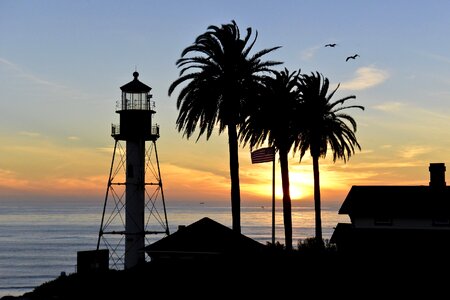 Lighthouse silhouettes san diego