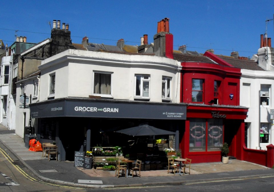 Grocer and Grain (Café) and Taboo (Sex Shop), Surrey Street, Brighton (May 2010)