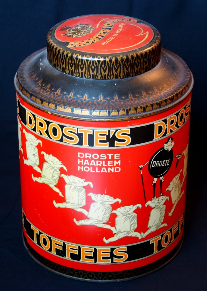 Grote rode Drostes Toffees blik, foto o8