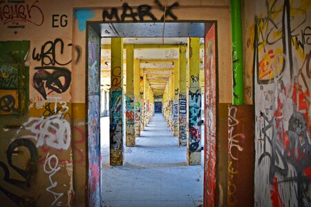 Graffiti old abandoned