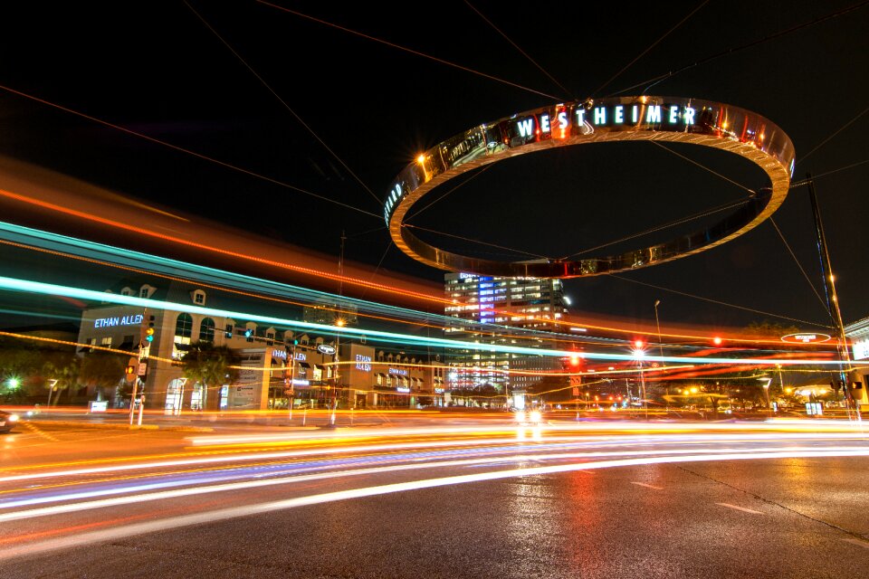 Cars lights westheimer