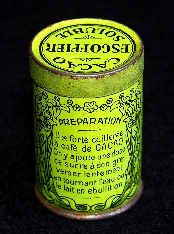 Groen Escoffier cacao proef blikje, foto2