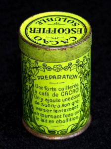 Groen Escoffier cacao proef blikje, foto2