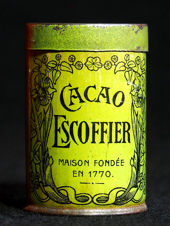 Groen Escoffier cacao proef blikje, foto4