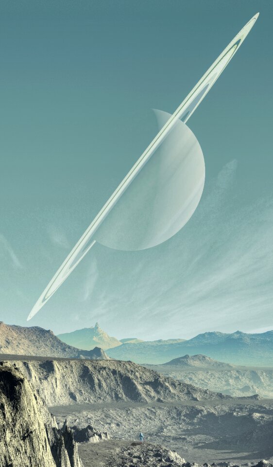 Sky mountains solid