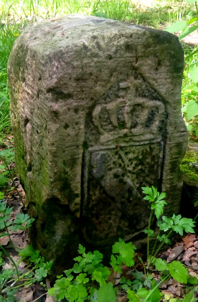 Grenzstein bei Gottersdorf bad. Sicht