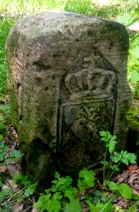 Grenzstein bei Gottersdorf bad. Sicht