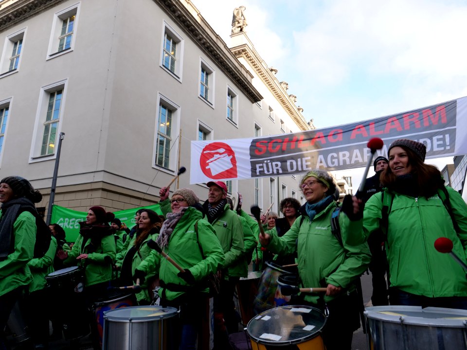 Greenpeace drummers "Wir Haben Es Satt!" Demonstration 2019 04
