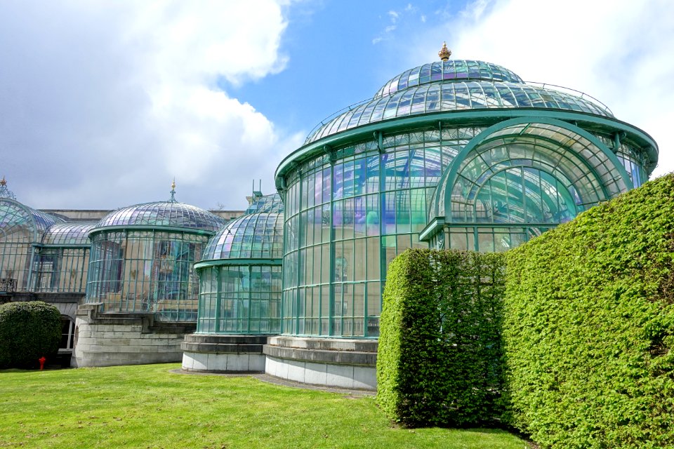 Greenhouse view - Royal Castle of Laeken - Brussels, Belgium - DSC07063
