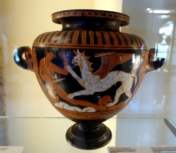 Griphomachy, Etruscan red-figure stamnos, 360-350 BC, inv. 34626 - Museo Gregoriano Etrusco - Vatican Museums - DSC01110