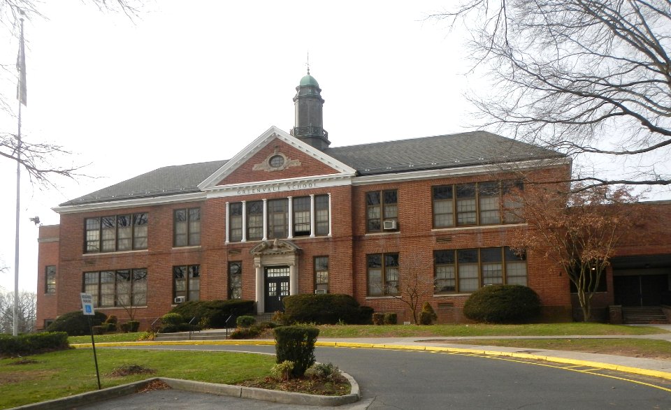 Greenvale Elementary School, Eastchester, New York, cloudy afternoon jeh