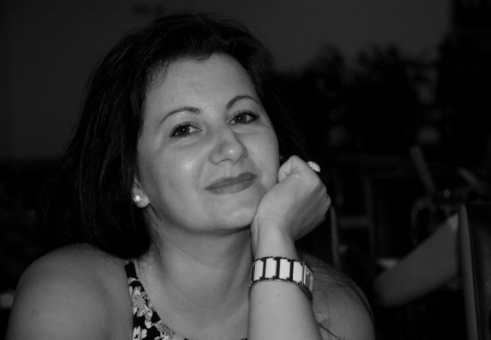 Female brown woman face smile