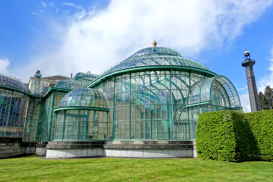 Greenhouse view - Royal Castle of Laeken - Brussels, Belgium - DSC07069